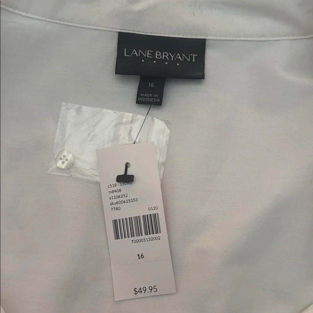 Lane Bryant White Shirt for Women - Picture 3 of 4